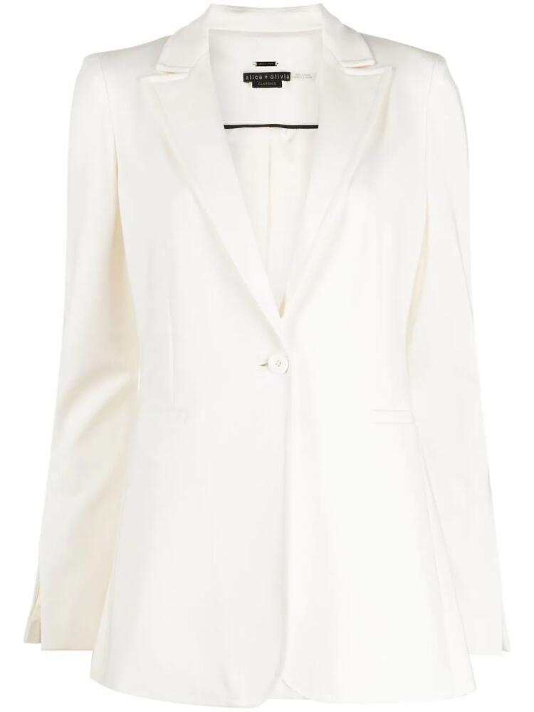 alice + olivia Breann single-breasted blazer - White Cover