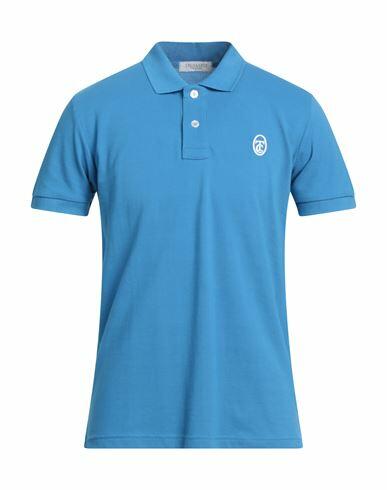 Trussardi Collection Man Polo shirt Azure Cotton Cover