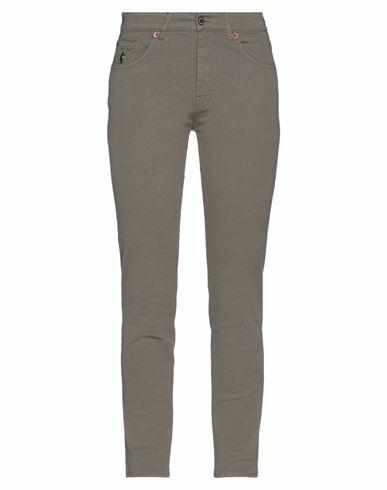 Avantgar Denim By European Culture Woman Pants Khaki Cotton, Polyester, Rubber Cover