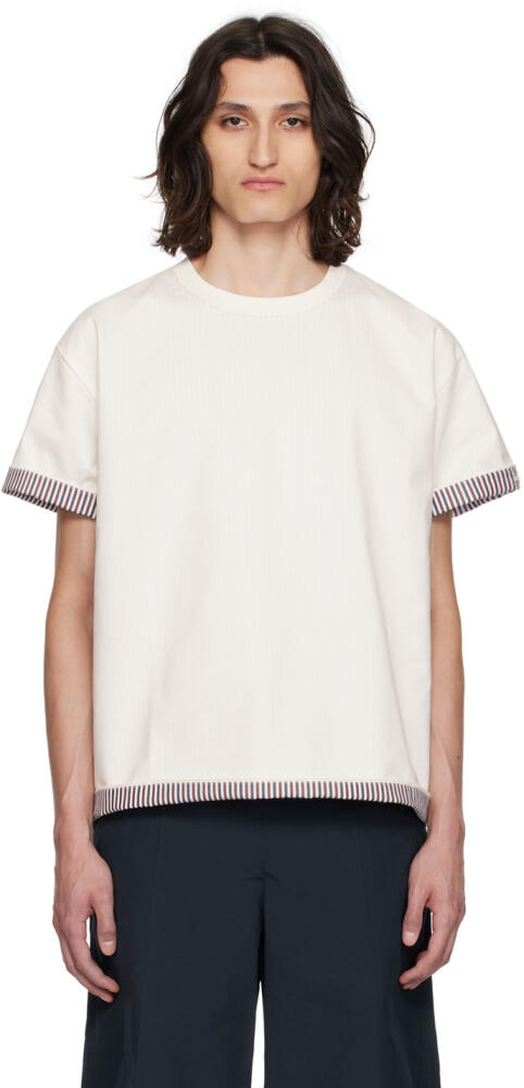 Bottega Veneta White Double Layer T-Shirt Cover