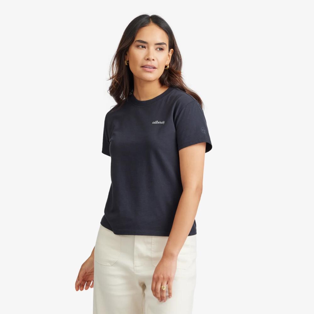 Allbirds Women's Organic Cotton Tee, Logo - Natural Black Cover