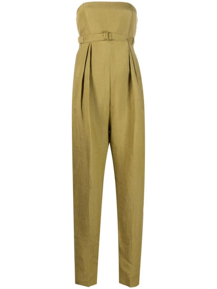 Alberta Ferretti belted strapless jumpsuit - Green Cover