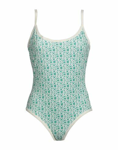 Moncler Woman One-piece swimsuit Green Polyamide, Elastane Cover