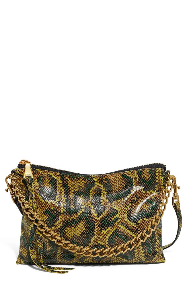 Aimee Kestenberg Mystro Heart Chain Crossbody Bag in Cumin Snake/Black Cover