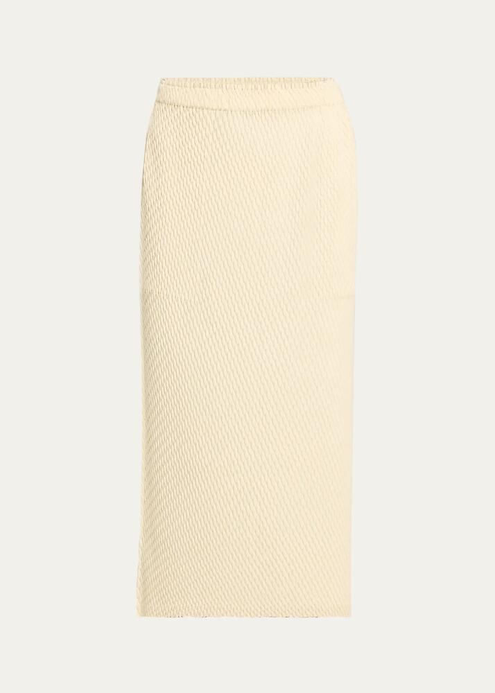 Issey Miyake Sleek Pleats Midi Skirt Cover