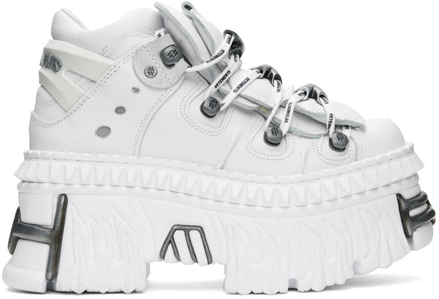 VETEMENTS White New Rock Edition Platform Sneakers Cover