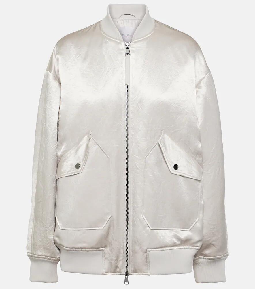 Max Mara Leisure Imelde satin bomber jacket Cover