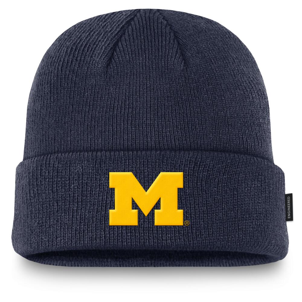 Michigan Wolverines Sideline Terra Jordan College Cuffed Beanie in Blue Cover