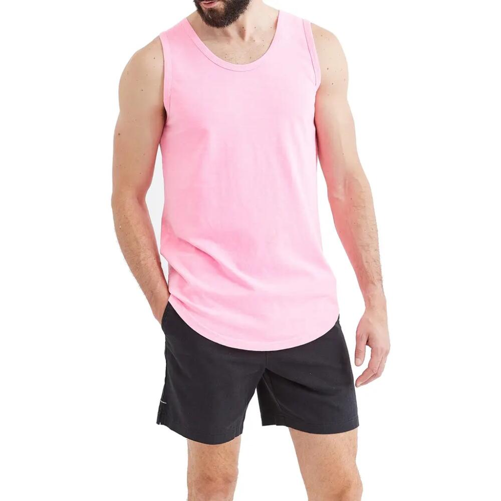 Goodlife Sunfaded Slub Scallop Tank Top in Neon Pink Cover