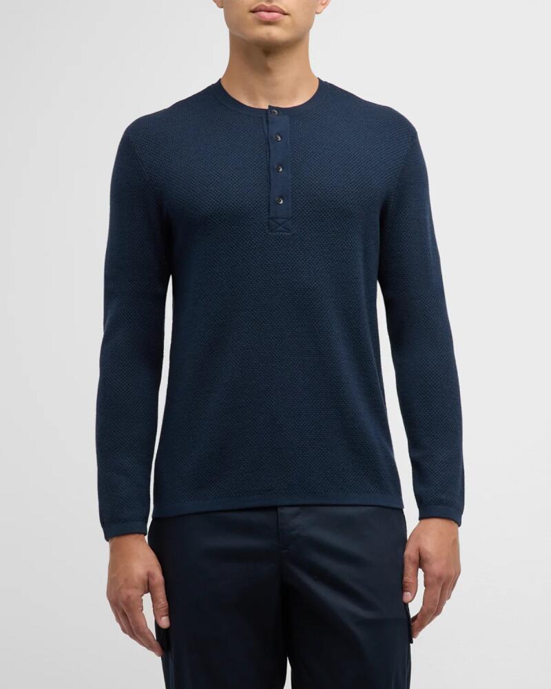 Rag & Bone Men's Bennet Knit Henley Shirt Cover