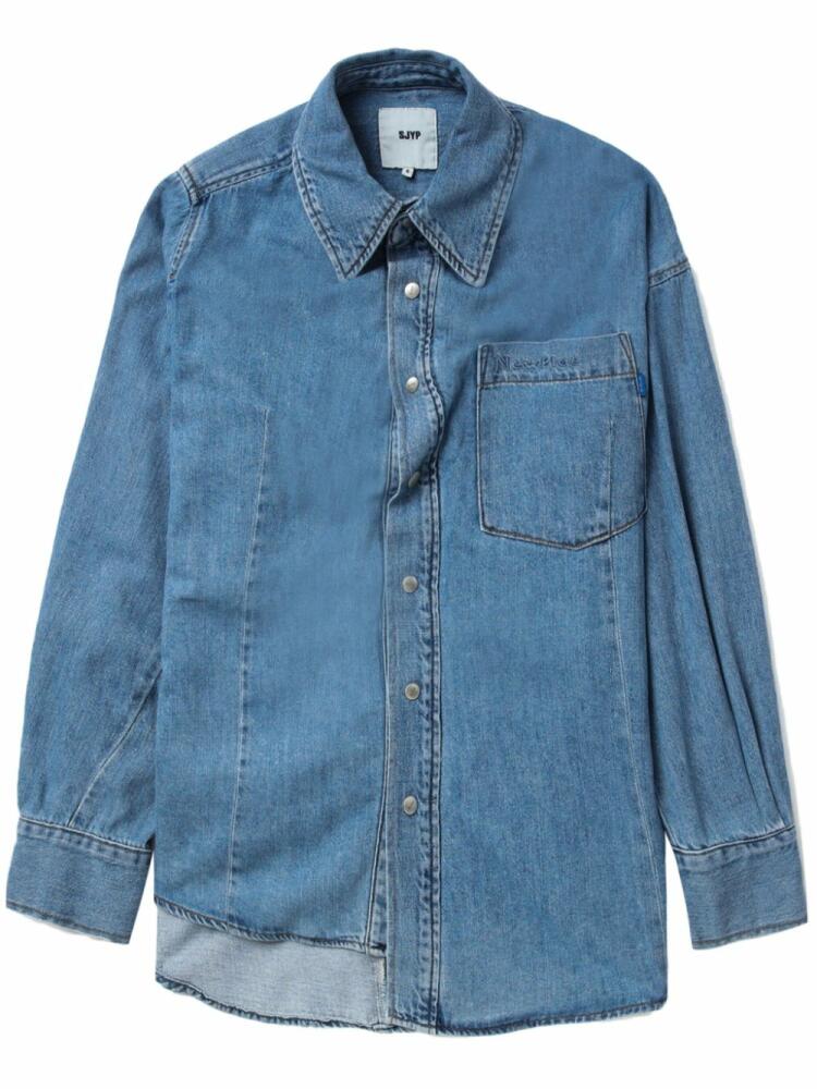 SJYP asymmetric denim shirt - Blue Cover