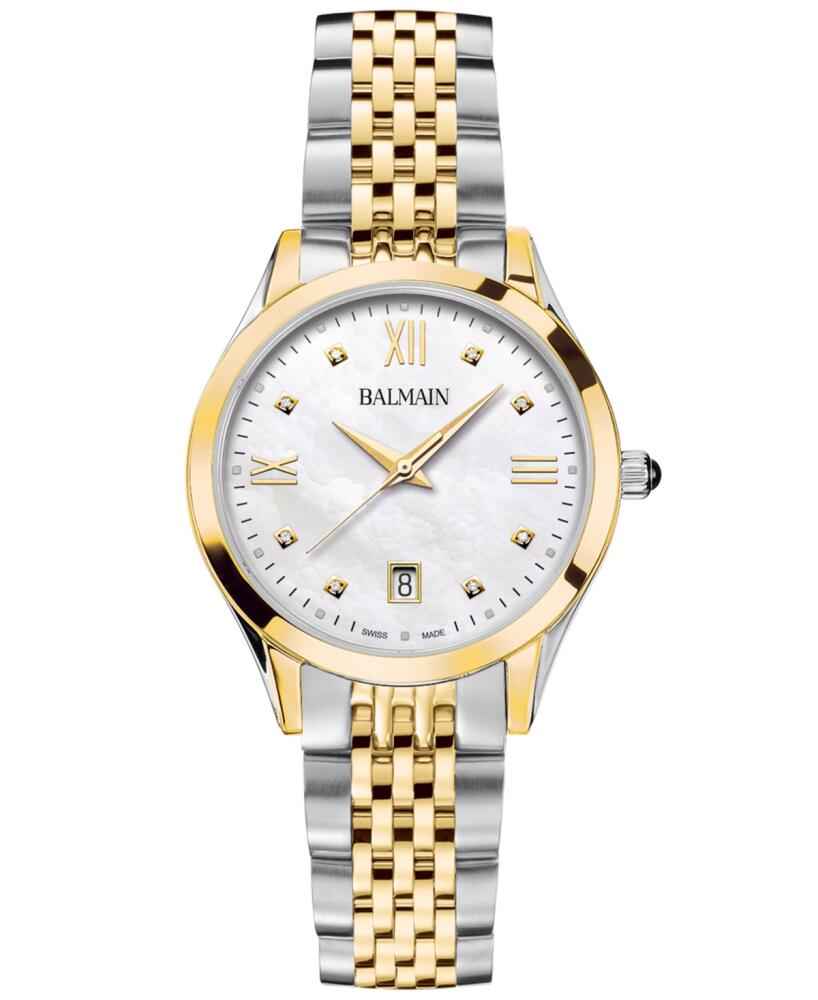 Balmain Women's Swiss Classic R Diamond Accent Two-Tone Stainless Steel Bracelet Watch 34mm - Silver/yellow Cover