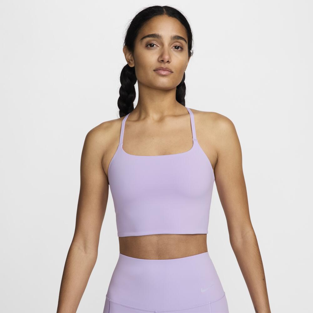 Nike Women's One Convertible Light-Support Lightly Lined Longline Sports Bra in Purple Cover