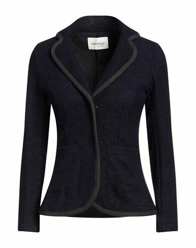 Ottod'ame Woman Blazer Navy blue Cotton, Polyester, Synthetic fibers, Acrylic, Wool Cover