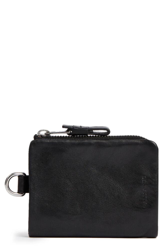 AllSaints Junction Leather Wallet in Black Cover