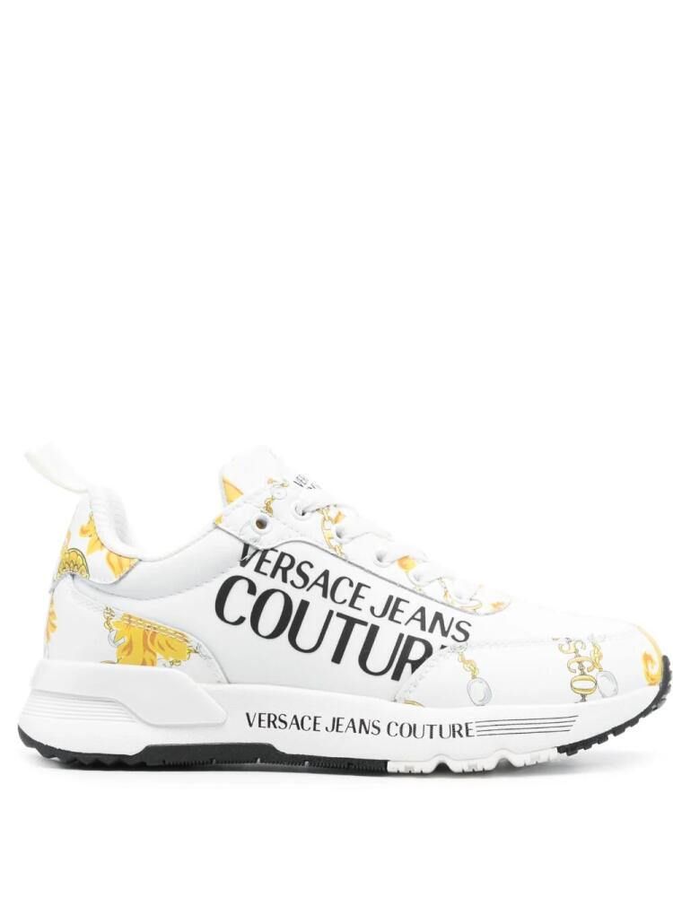 Versace Jeans Couture baroque-pattern low-top sneakers - White Cover