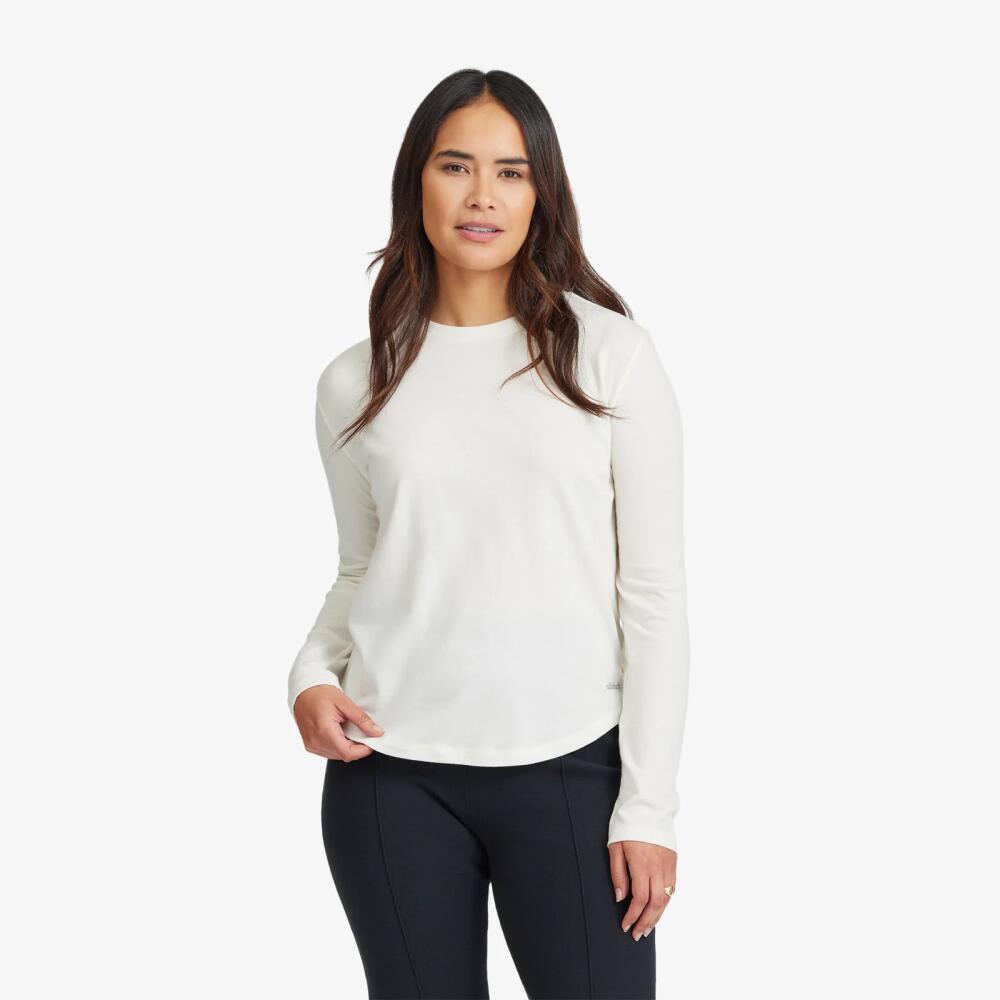 Allbirds Women's Soft Merino Long Sleeve Tee, White Cover