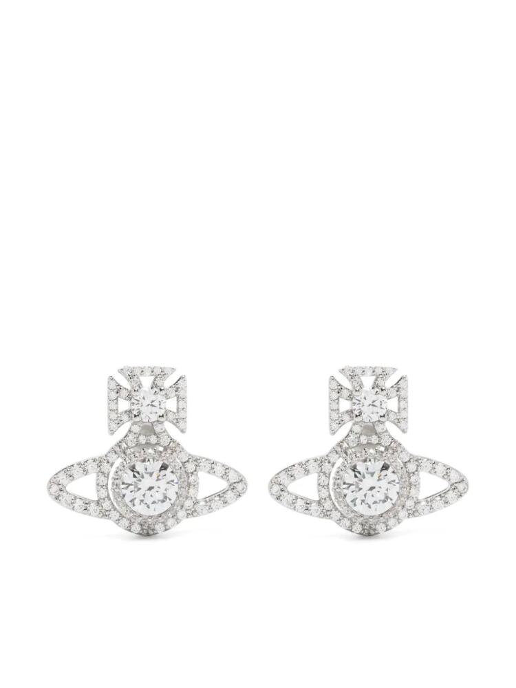 Vivienne Westwood Norabelle crystal-embellished stud earrings - Silver Cover