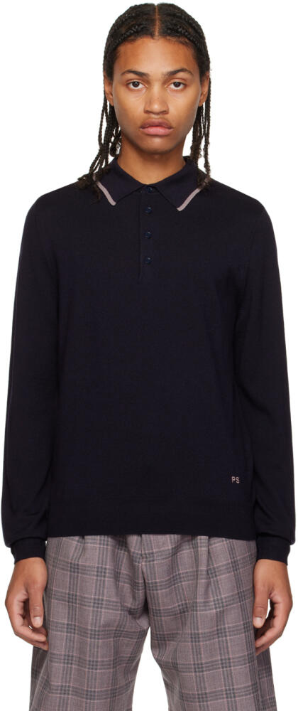 PS by Paul Smith Navy Embroidered Polo Cover