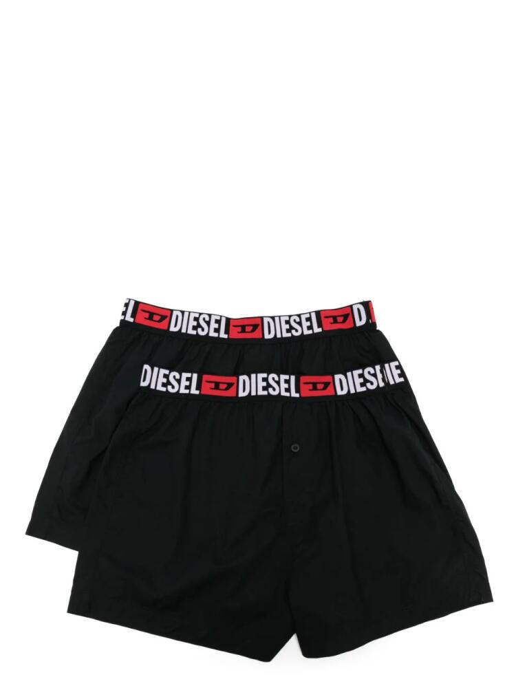 Diesel logo-waistband cotton boxers set - Black Cover