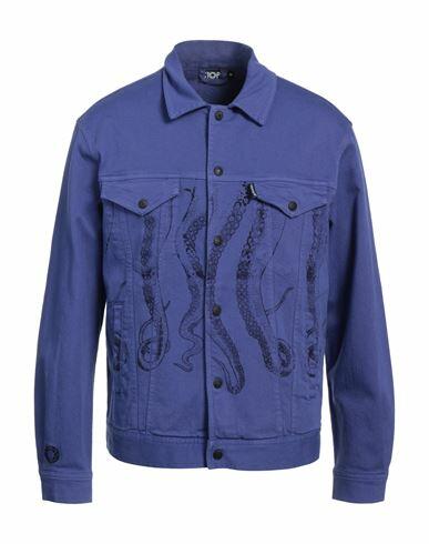 Octopus Man Denim outerwear Purple Cotton, Elastane Cover