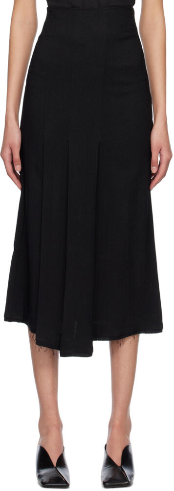 BITE Black Raw Midi Skirt Cover