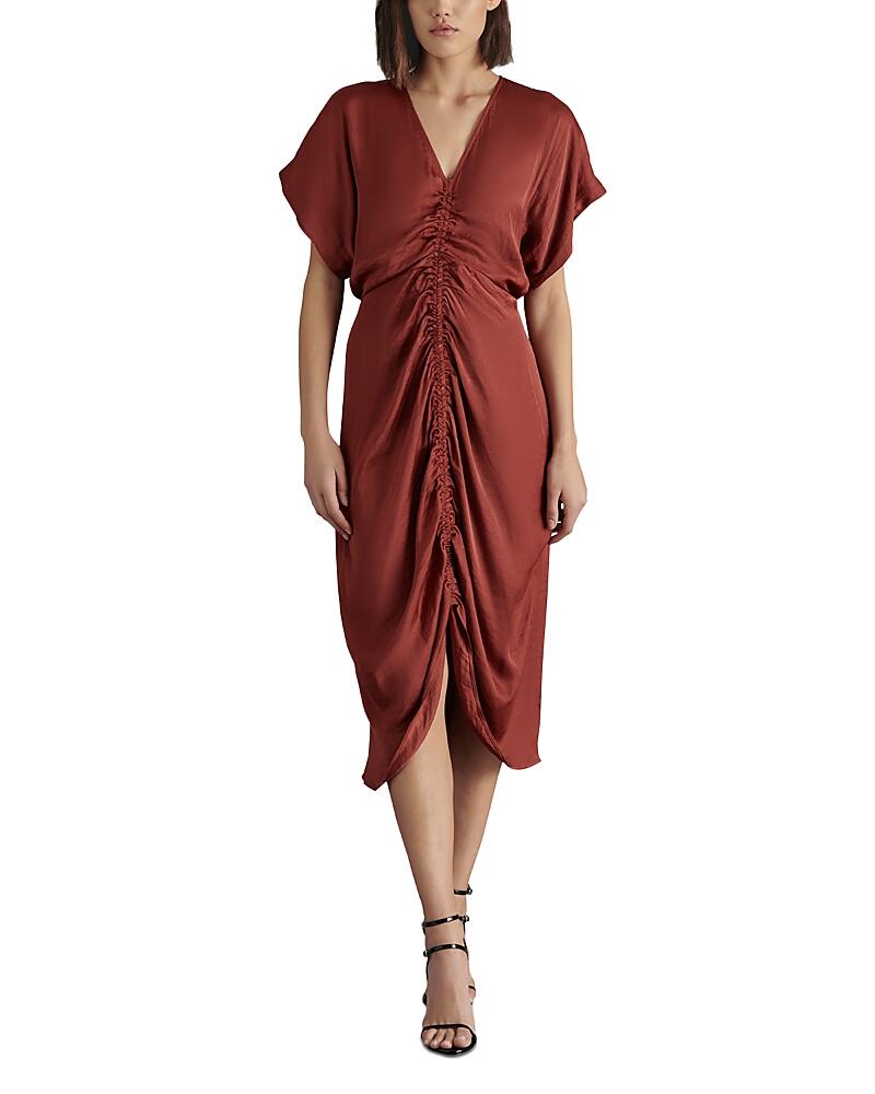 Steve Madden Aimee Ruched Midi Dress Cover