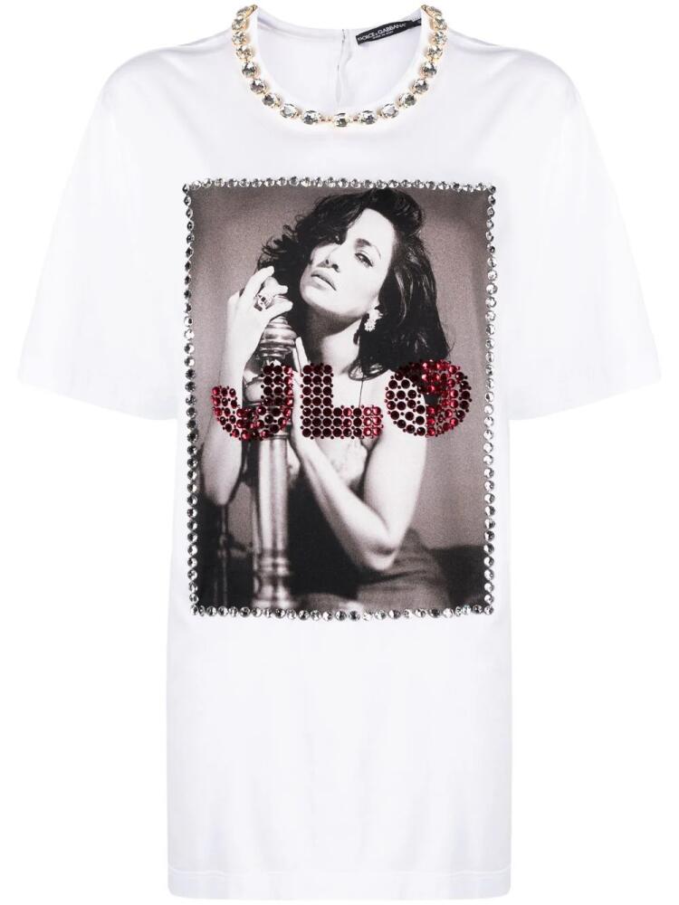 Dolce & Gabbana J.Lo photograph-print T-Shirt - White Cover