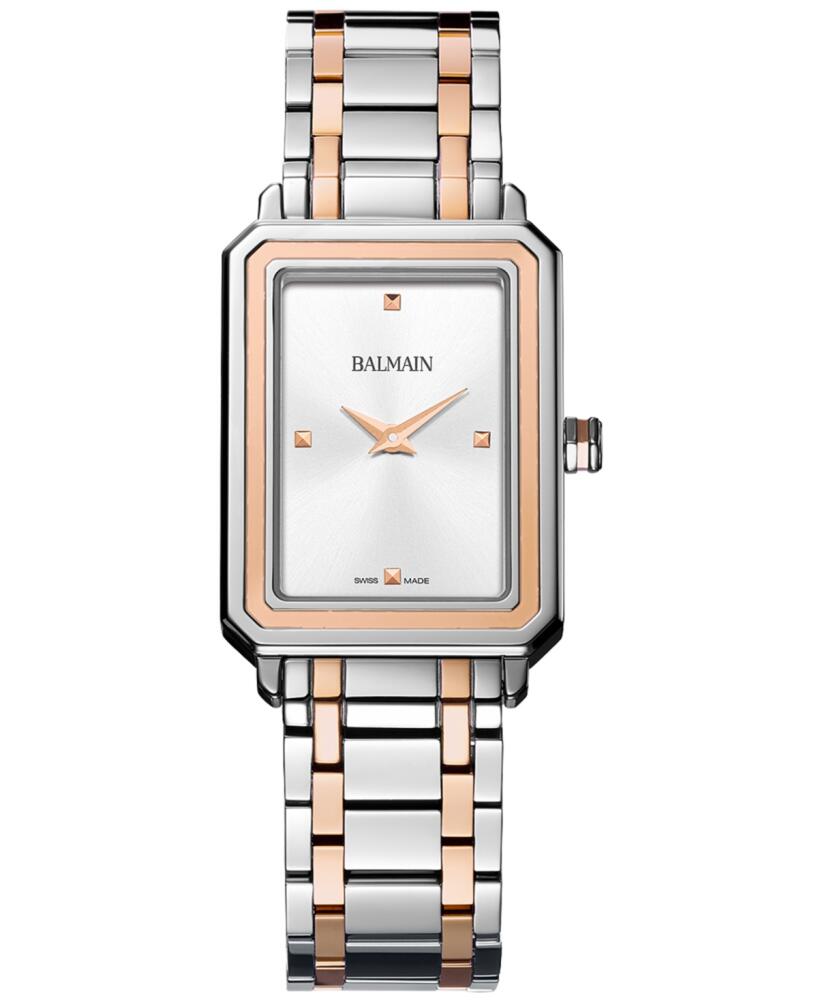 Balmain Women's Swiss Eirini Two-Tone Stainless Steel Bracelet Watch 25x33mm - Silver/pink Cover