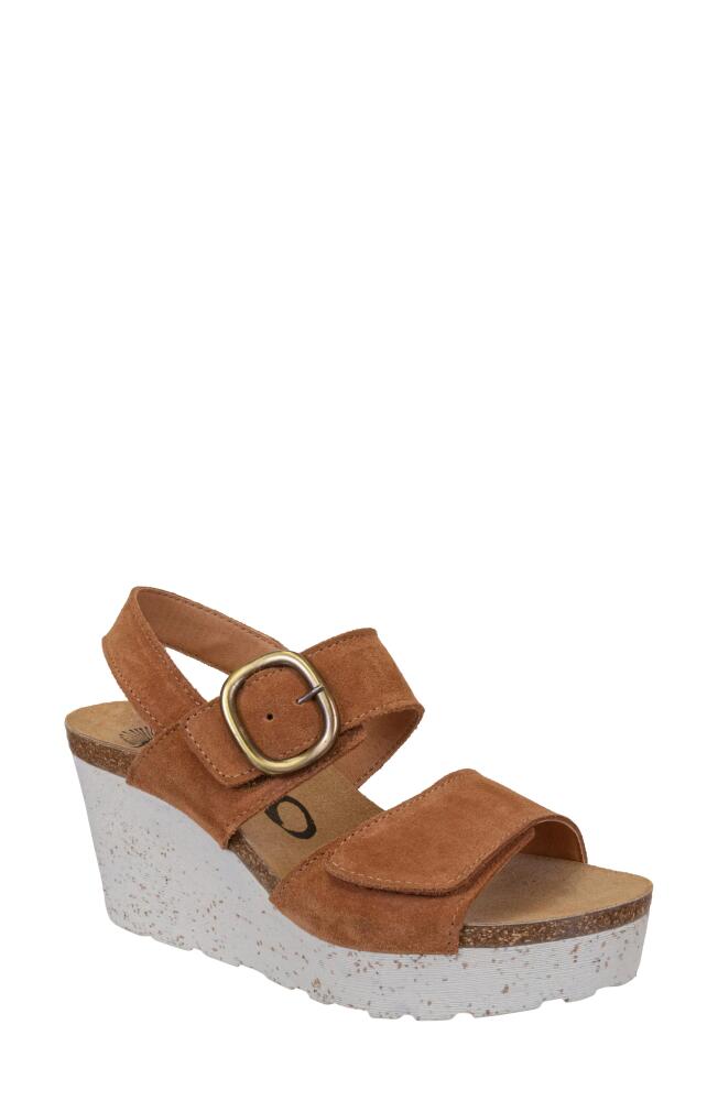 OTBT Peasant Wedge Sandal in Camel Cover