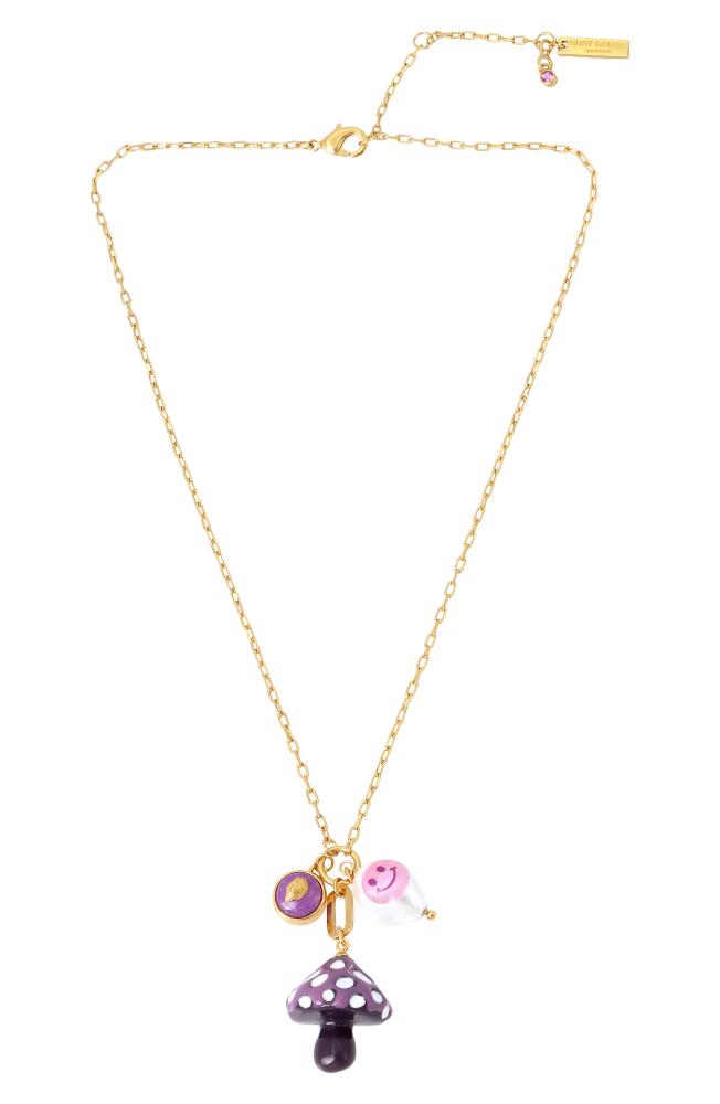 Kurt Geiger London Mushroom Charm Pendant Necklace in Purple Cover