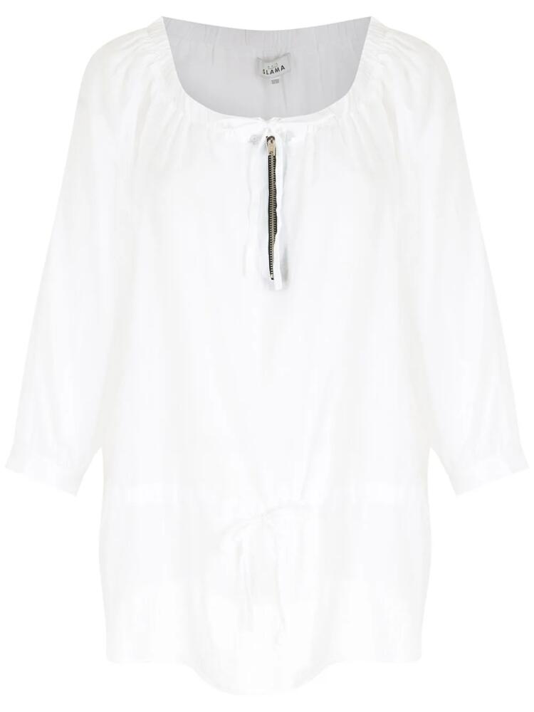 Amir Slama tie-fastening blouse - White Cover