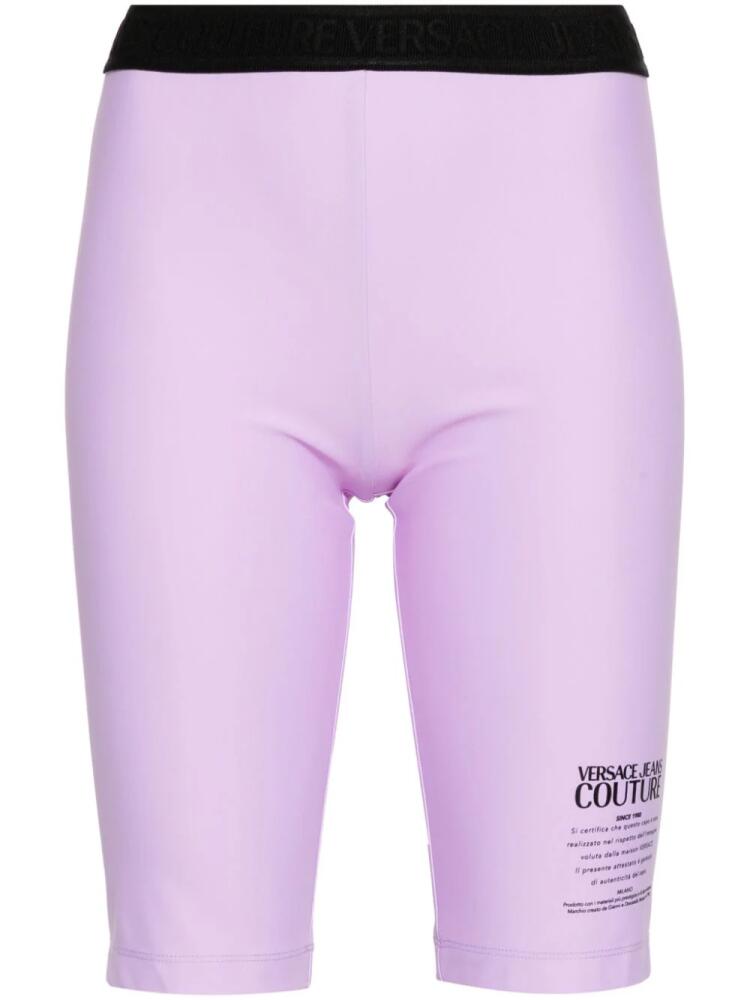 Versace Jeans Couture Warranty bicycle shorts - Purple Cover