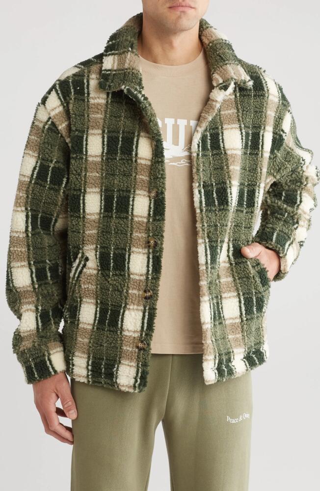 Museum of Peace & Quiet Ranch Fleece Jacket in Taupe /Forest Cover