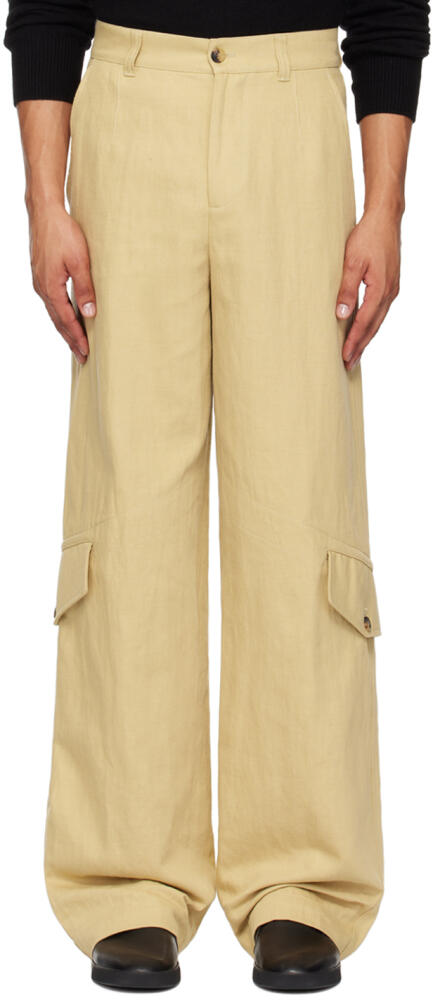 Dries Van Noten Beige Loose-Fit Cargo Pants Cover