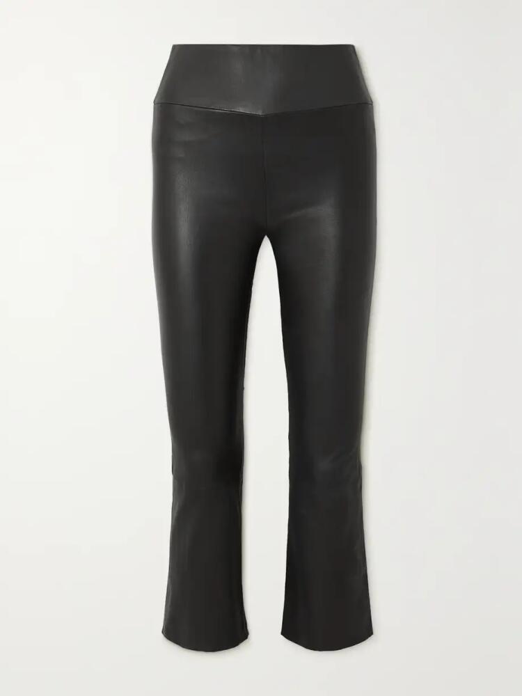 SPRWMN - Cropped Leather Leggings - Black Cover