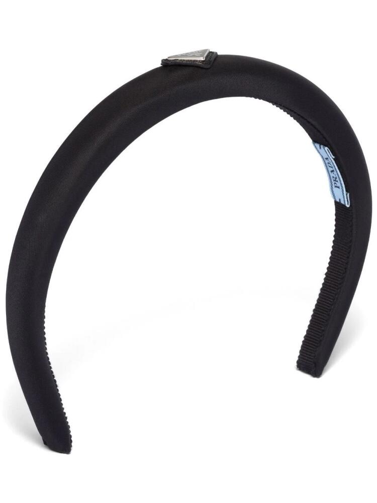 Prada Re-Nylon triangle-logo headband - Black Cover