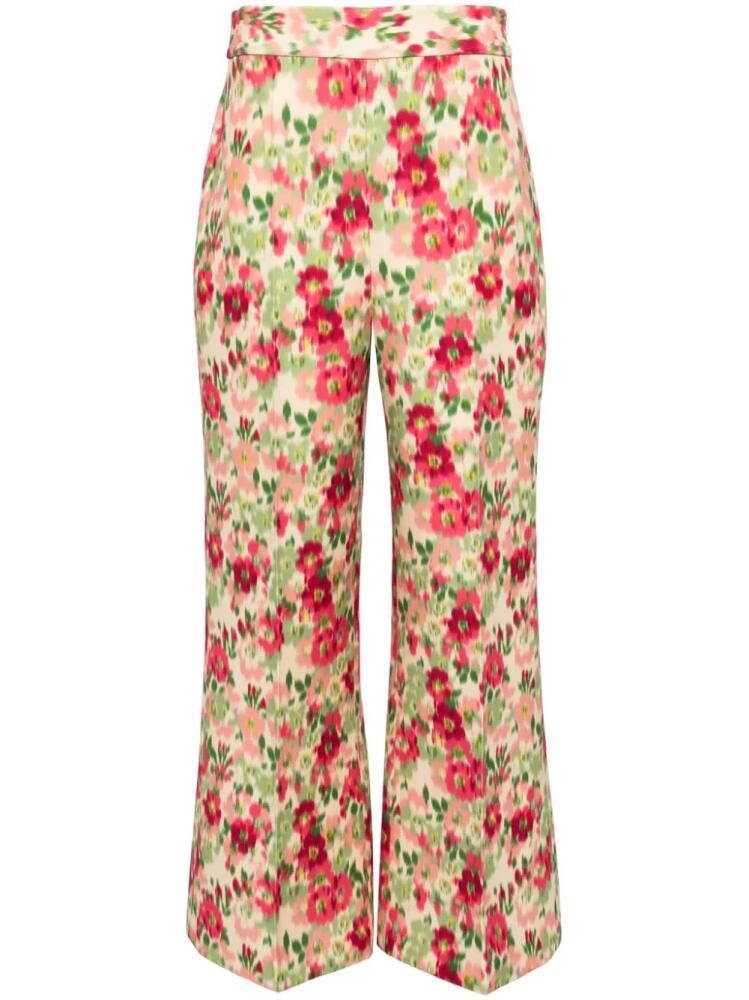 Adam Lippes floral-print palazzo pants - Neutrals Cover