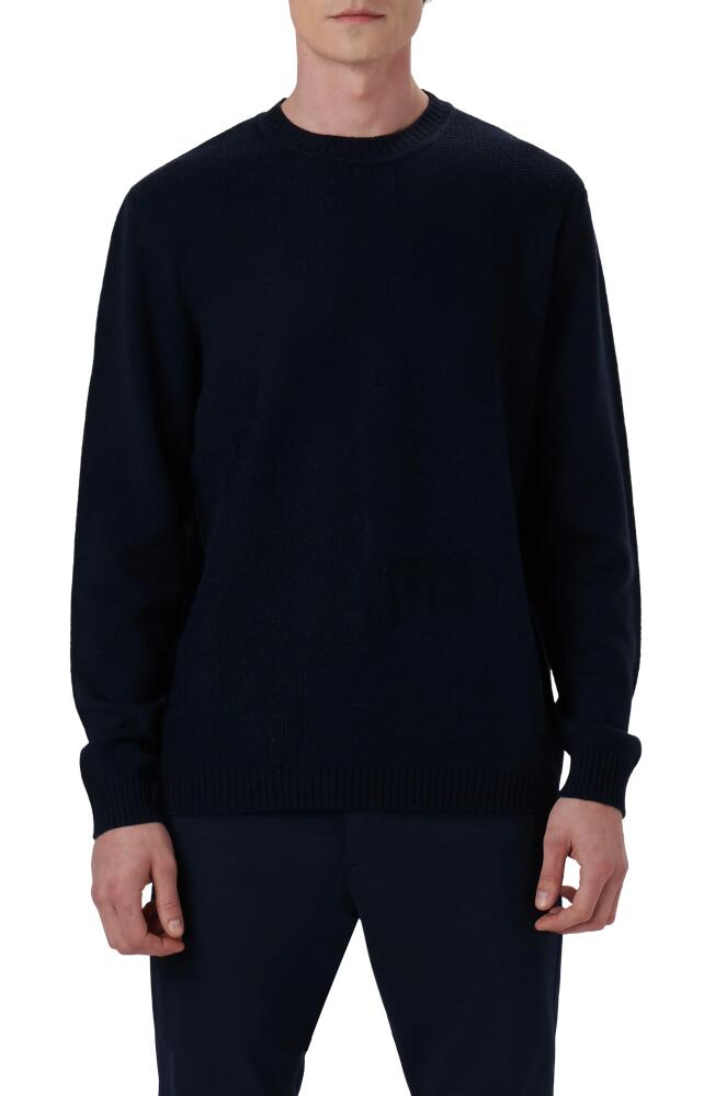 Bugatchi Merino Wool Blend Crewneck Sweater in Navy Cover