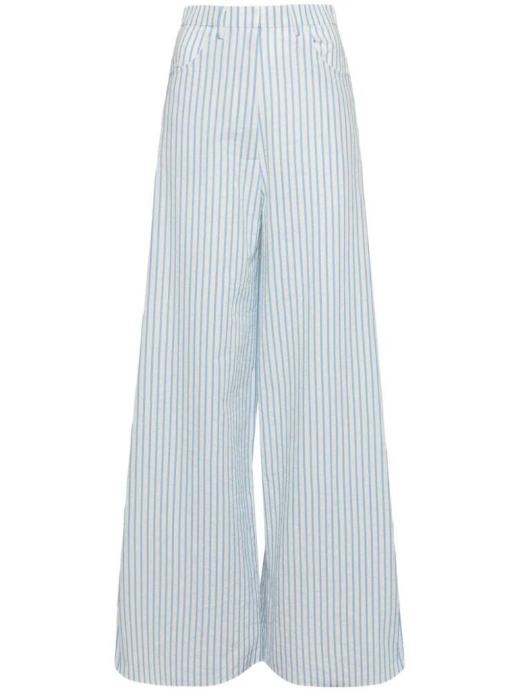 Bambah Blue Striped Kate Pants - White Cover