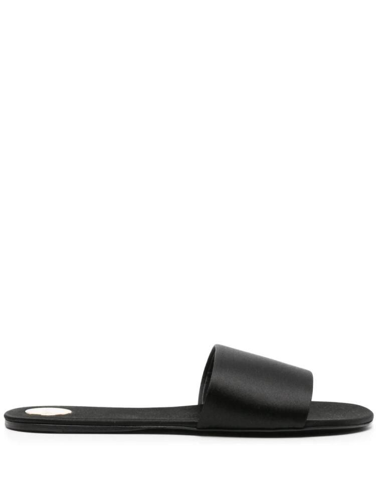 Saint Laurent open-toe satin slides - Black Cover