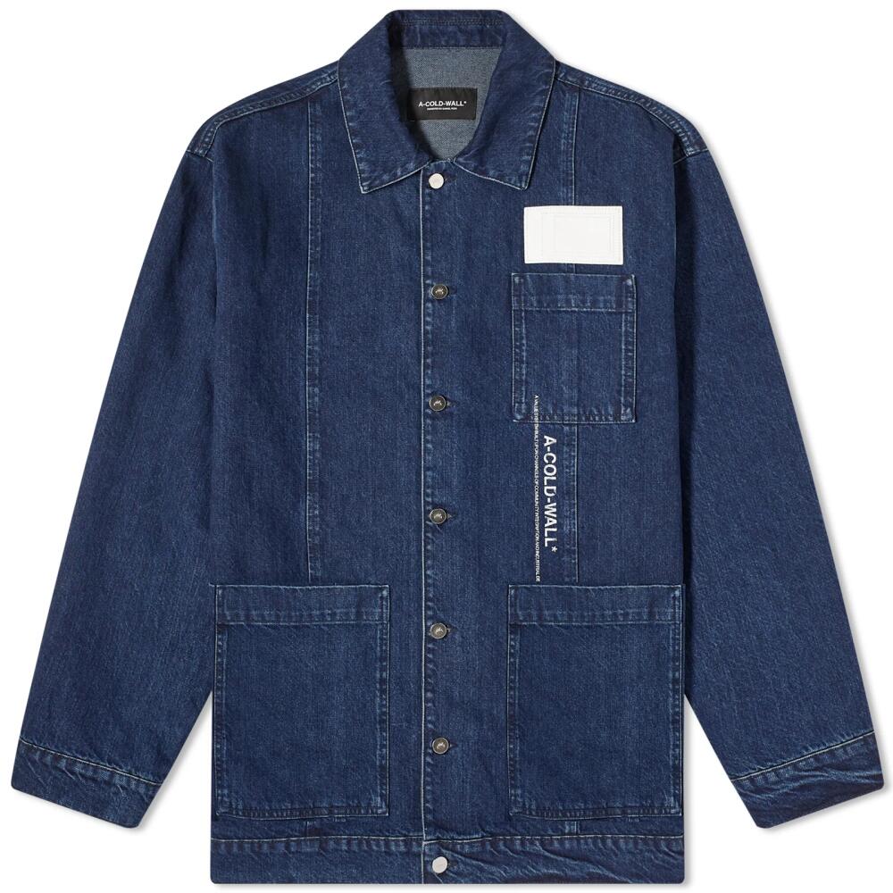 A-COLD-WALL* Men's Discourse Denim Chore Jacket in Indigo Cover