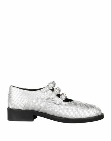 Emporio Armani Woman Ballet flats Silver Textile fibers Cover