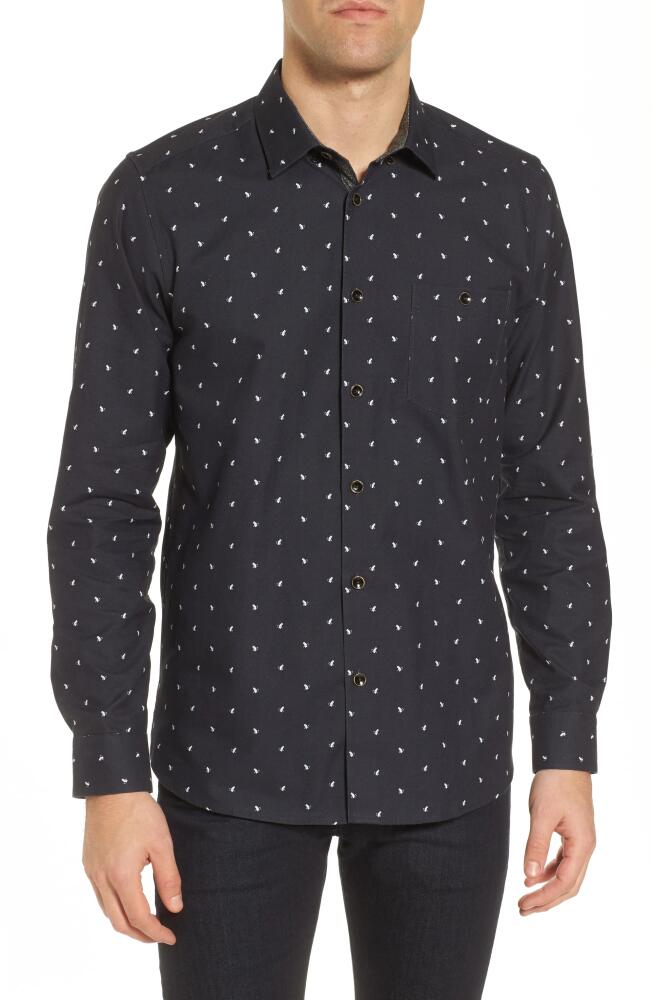 Ted Baker London Orense Slim Fit Button-Up Shirt in Navy Cover