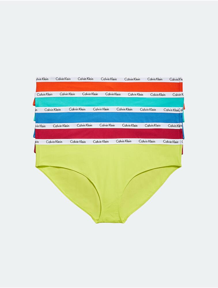 Calvin Klein Women's Pride Carousel Logo Cotton Plus Size 5-Pack Bikini - Multi Cover