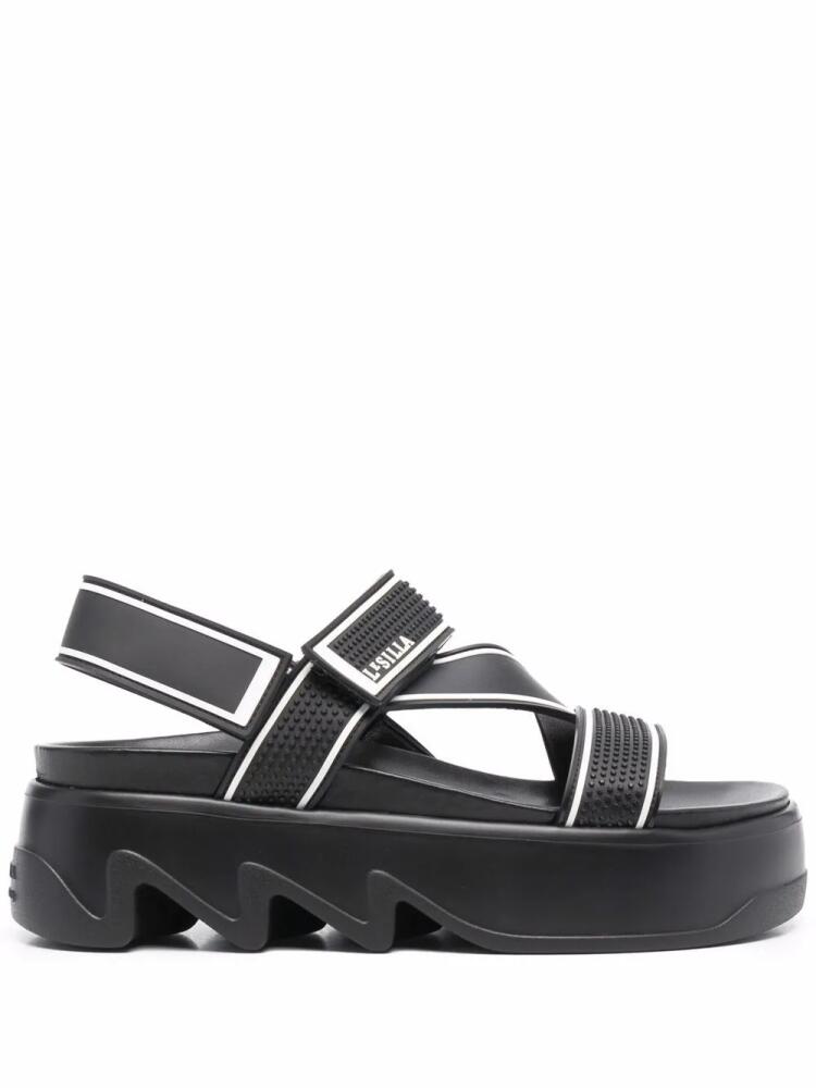 Le Silla cross-strap platform sandals - Black Cover