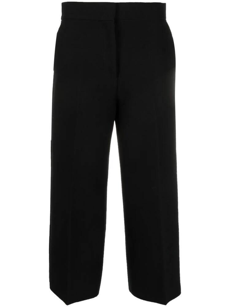 MSGM cropped wide-leg trousers - Black Cover