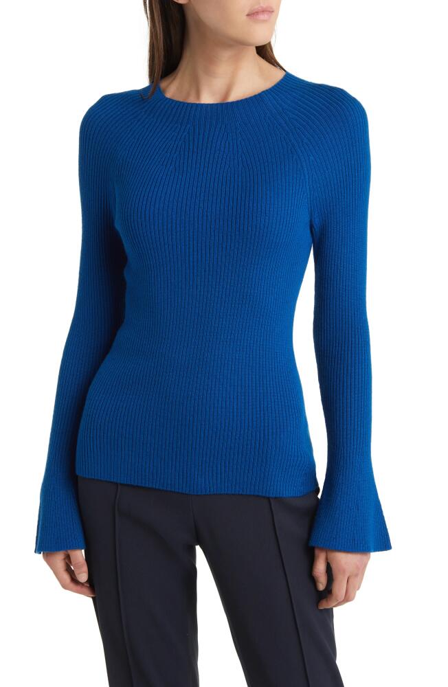 KOBI HALPERIN Mercer Rib Wool Sweater in Steel Blue Cover