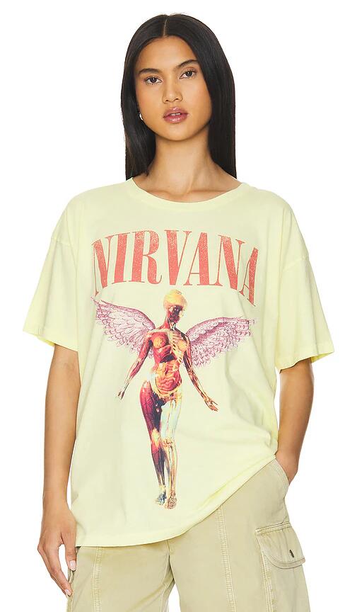 DAYDREAMER Nirvana in Utero Cover Merch Tee in Yellow Cover