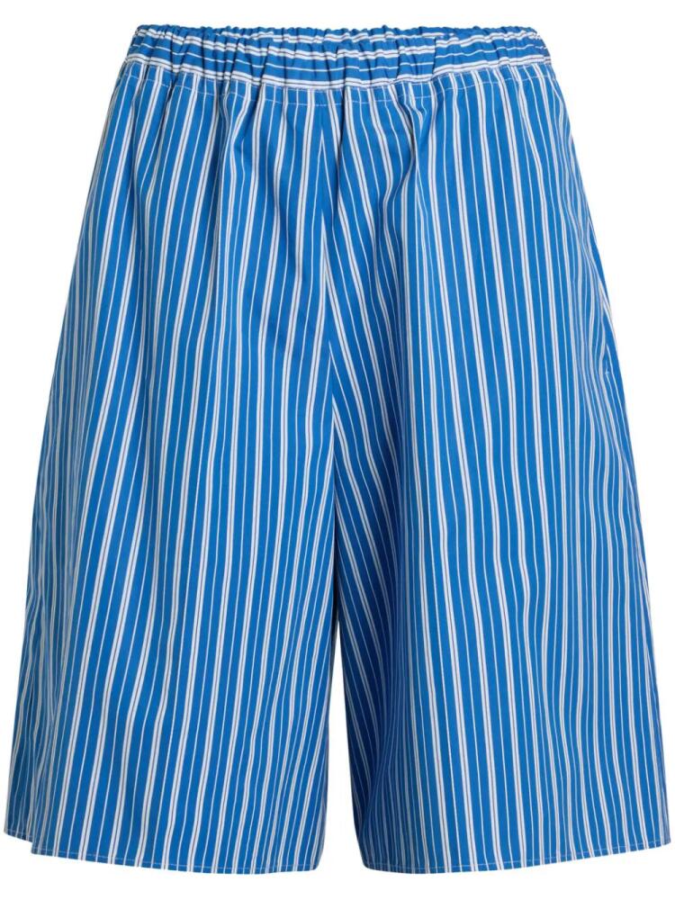 Patou striped longline shorts - Blue Cover